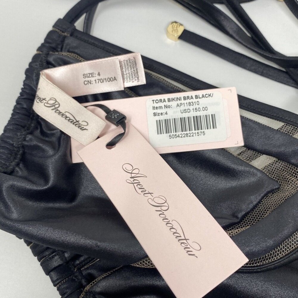 Agent Provocateur Tora Black Sand Bikini Set AP4 Large NWT - Picture 15 of 16